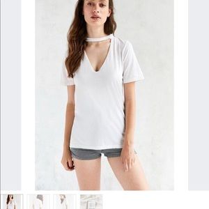 Urban outfitters cut out neck tee